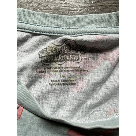 SpongeBob SquarePants Light Blue Patrick Expressions Print Graphic T Shirt Large - Picture 2 of 5